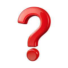 Red question mark 3d icon