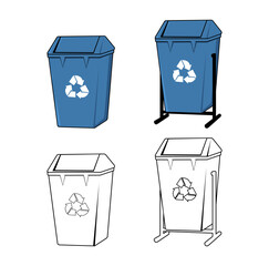 Rubbish Bin Design Illustration vector eps format , suitable for your design needs, logo, illustration, animation, etc.