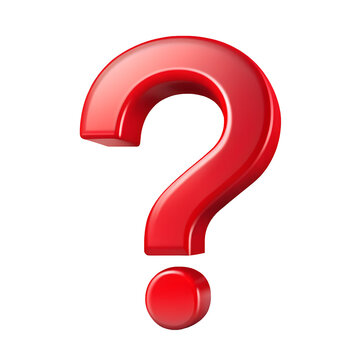 Red question mark 3d icon
