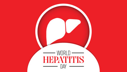 World hepatitis day observed every year in July. Template for background, banner, card, poster with text inscription.