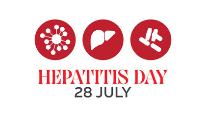 World hepatitis day observed every year in July. Template for background, banner, card, poster with text inscription.