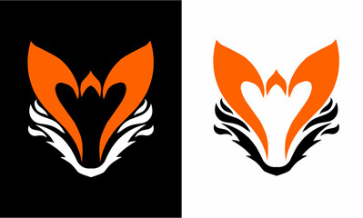 illustration vector graphics of template logo design abstract symbols fox head