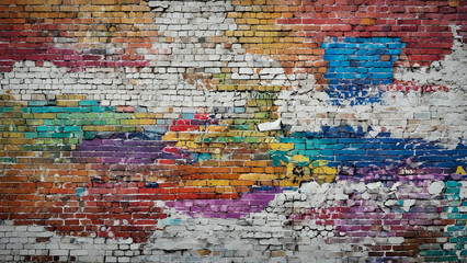 colorful brick wall 