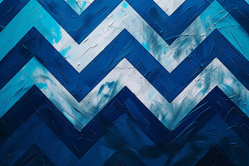 Bold chevron waves undulate with pulsating energy.