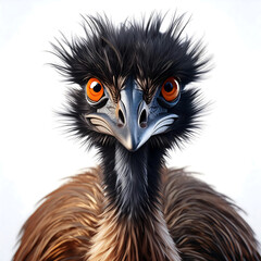 Obraz premium Australian Emu up close illustration 