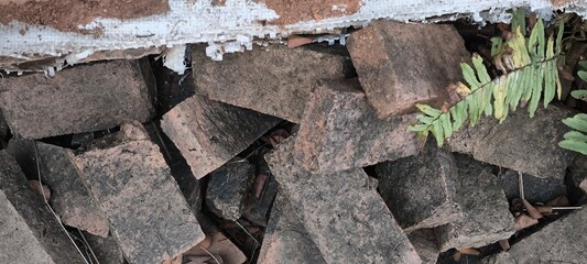 Red bricks for building houses