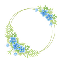 frame with blue lowers