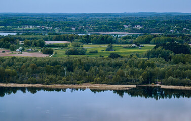 Landscape Latvia, in the countryside of Latgale next Lake Sivers.