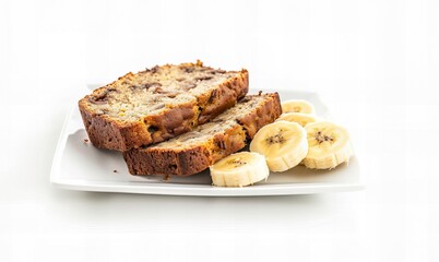 Homemade Healthy Gluten Free Dairy Free Vegan Banana Bread at Home From Scratch in Kitchen