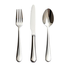 fork and knife isolated on transparent background, clipping path, png, 