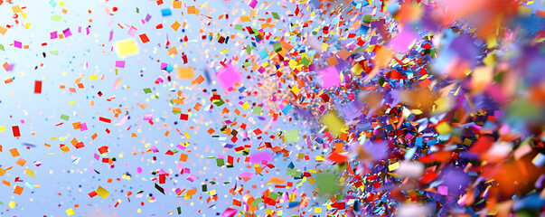 Confetti whirlwind, HD capture of joy in motion.