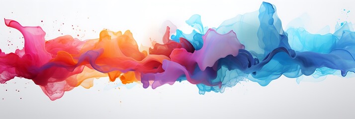 A watercolor splash with a minimalist abstract design.