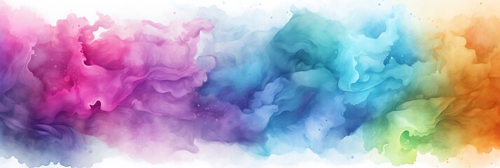 A set of graphics resources with vibrant watercolor textures.