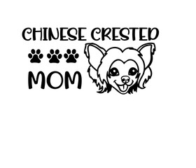 Chinese Crested vector graphic SVG cut file