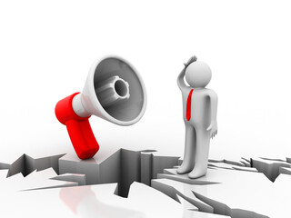 3d rendering business leadership concept 
