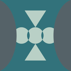 Strange circular triangle  illustration design