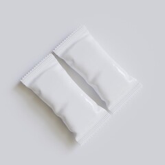 Protein bar packaging 3D render illustration white color