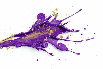 Purple and gold paint splash