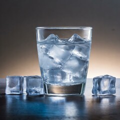 ice cubes in glass