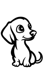 Dachshund dog vector graphic SVG , perfect cut file 