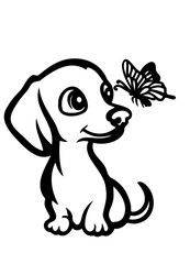 Dachshund dog vector graphic SVG , perfect cut file 
