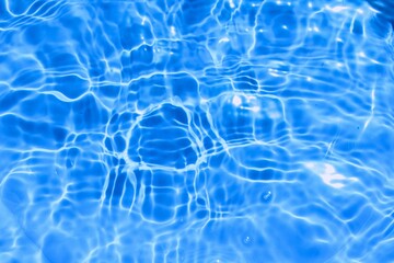 Transparent blue water surface with ripple texture background