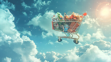 Dream Shopping
Cloudy Convenience
Airborne Groceries
Surreal Shopping
