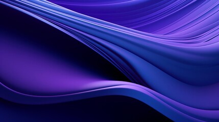 Fototapeta premium Abstract 3D waves in blue and purple