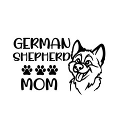 German Shepherd vector graphic SVG 