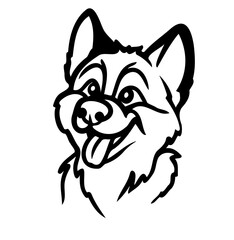 German Shepherd vector graphic SVG 