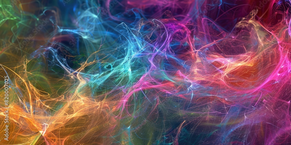 Poster colorful abstract painting with a smooth and flowing texture. aig51a.