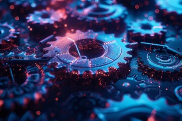 Abstract tech gears
