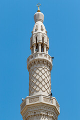 Rich decorated exterior of the Jumeirah Mosque in Dubai, UAE, Arabia