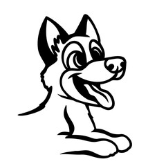 Malinois dog vector graphic SVG 