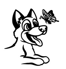 Malinois dog vector graphic SVG 