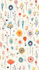 Abstract Image, Floral, Bohemia, Pattern Style Texture, Wallpaper, Background, Cell Phone and Smartphone Cover, Computer Screen, Cell Phone and Smartphone Screen, 9:16 Format - PNG