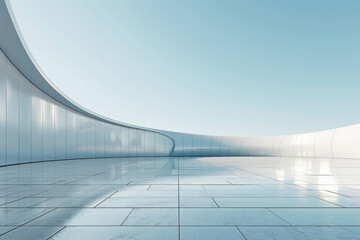 Fototapeta premium Concrete outdoor square building,Empty architectural background. 