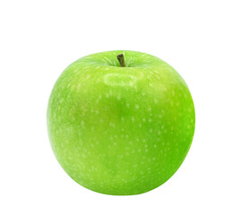 Fresh whole green apple isolated on transparent background. PNG