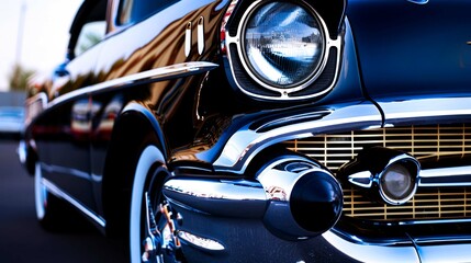 Fototapeta premium close up photograph of lamp sport car