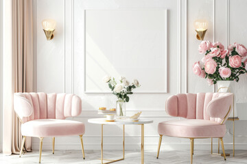 Two Chairs and Table in Living Room