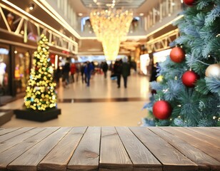 Obraz premium Shopping Scene: Defocused Blurred Mall Background
