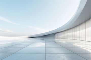Concrete outdoor square building,Empty architectural background.
