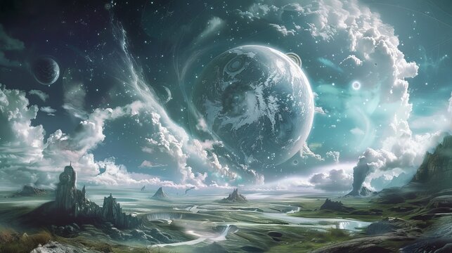 Illustration,  alternate realities and parallel universes