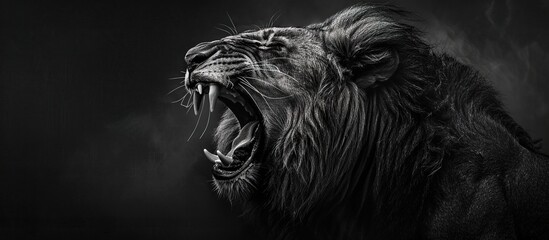 Majestic Lion Roaring