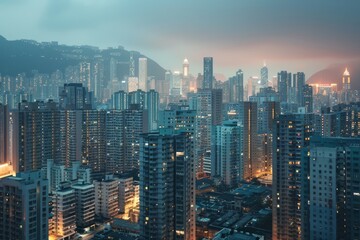 Naklejka premium Experiencing Diverse Craftsmanship in a Minimalist Urban Landscape