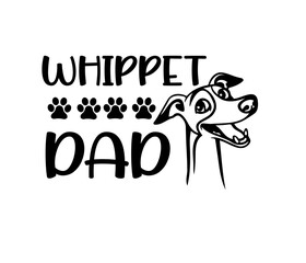 Whippet dog vector graphic SVG 