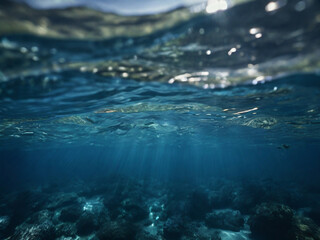 Obraz premium underwater scene with bubbles