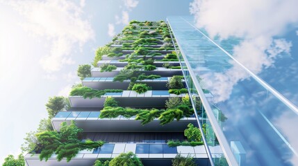 Eco-Friendly and Energy-Efficient Skyscraper in Perspective