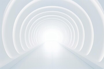 Bright white tunnel with a light at the end