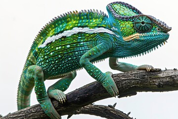 Obraz premium Colorful Chameleon on Branch